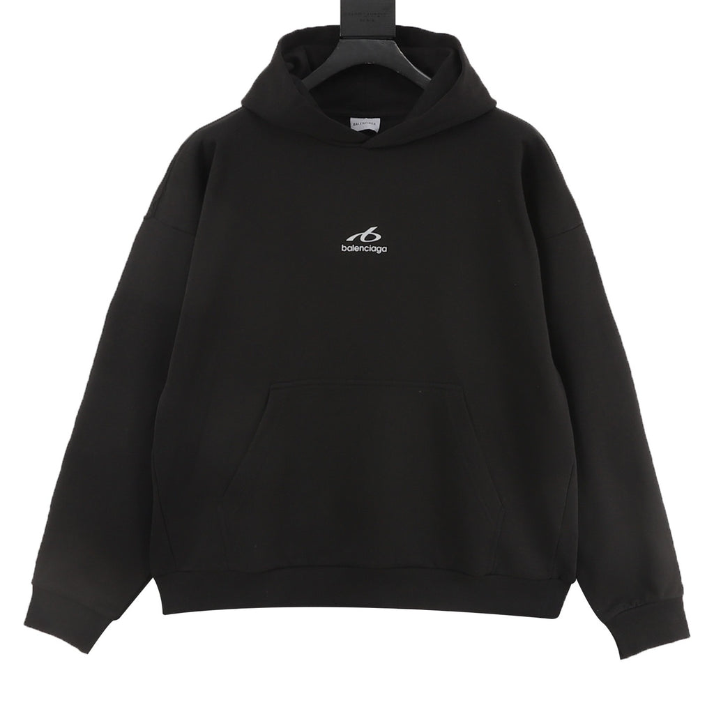 Balenciaga Bodies 6B Logo Printed Oversized Hoodie | Black Heavyweight Luxury Streetwear