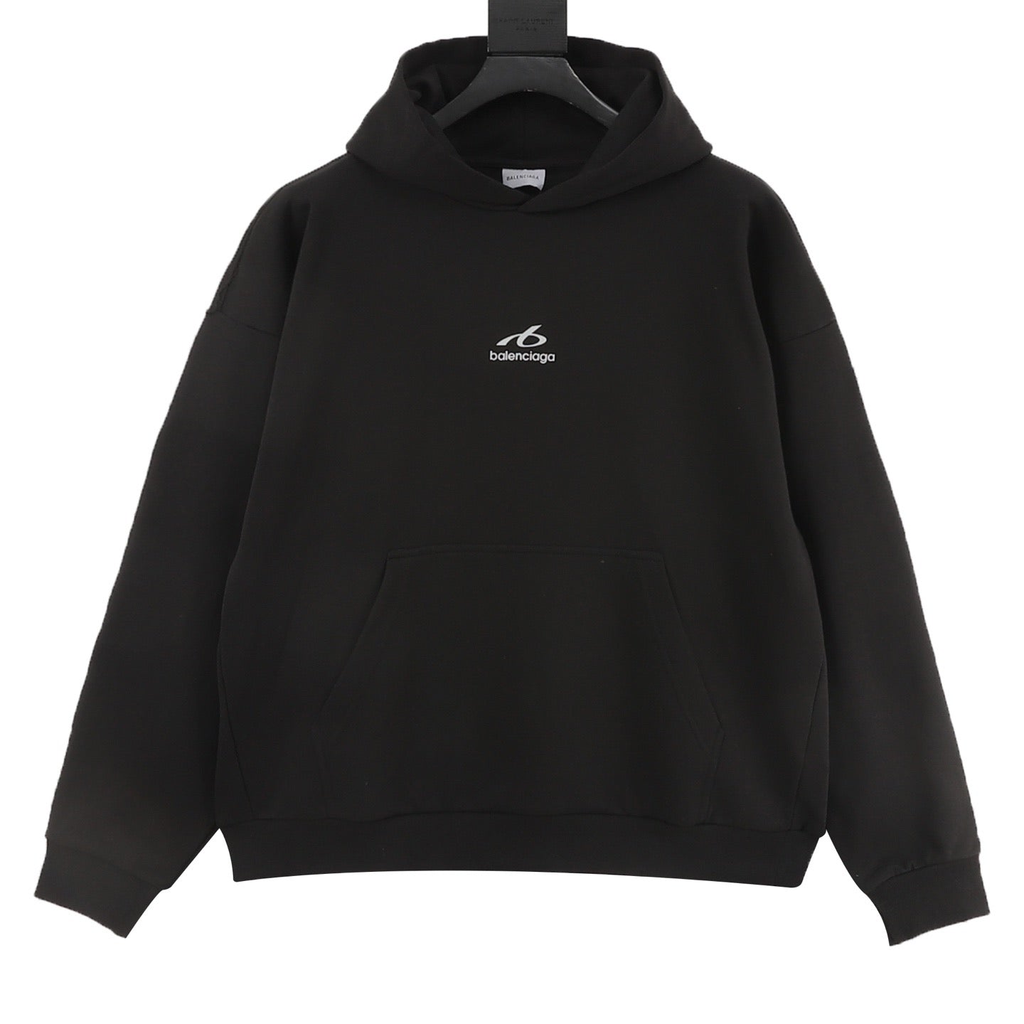 Balenciaga Bodies 6B Logo Printed Oversized Hoodie | Black Heavyweight Luxury Streetwear