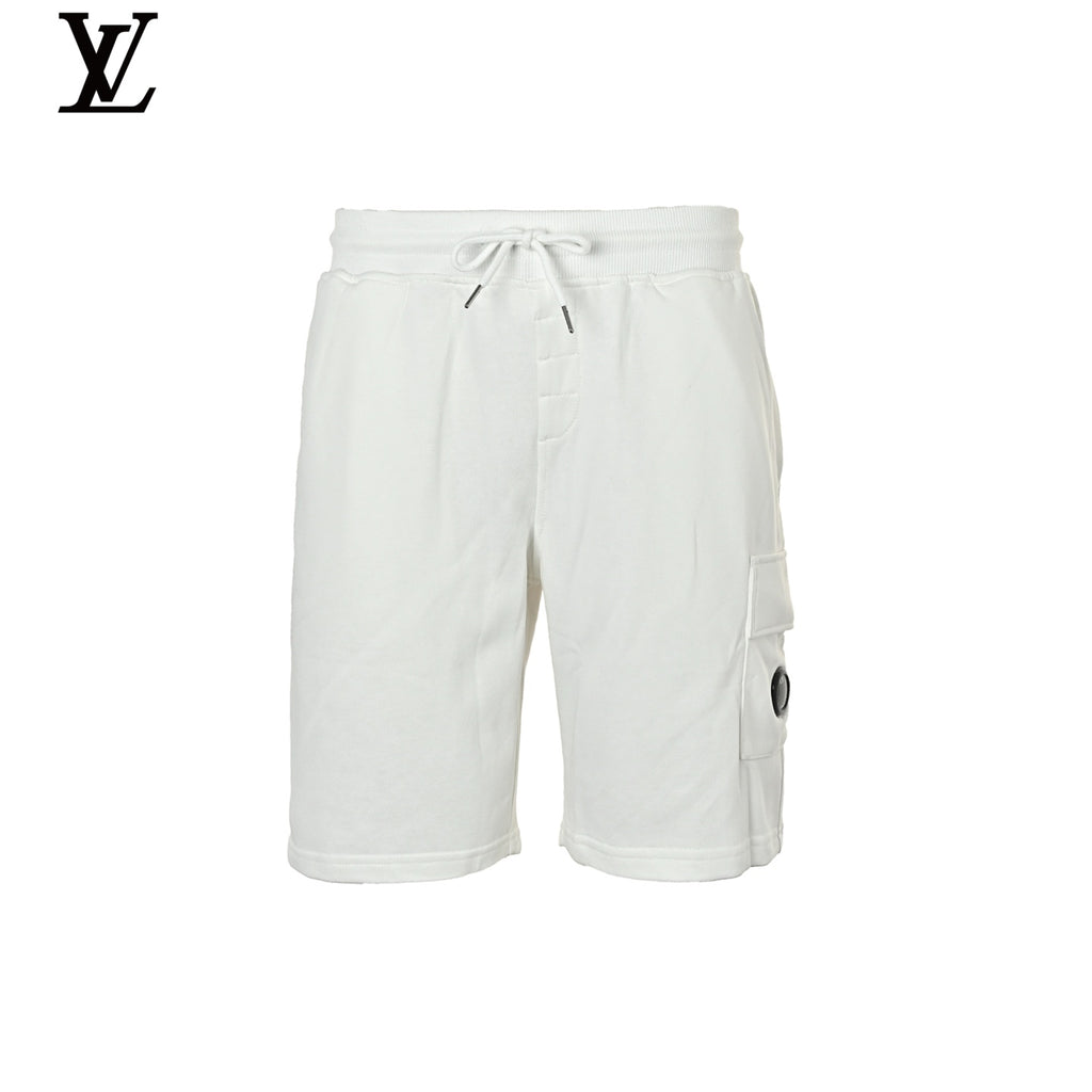 C.P. Company Men's White Jersey Cargo Shorts