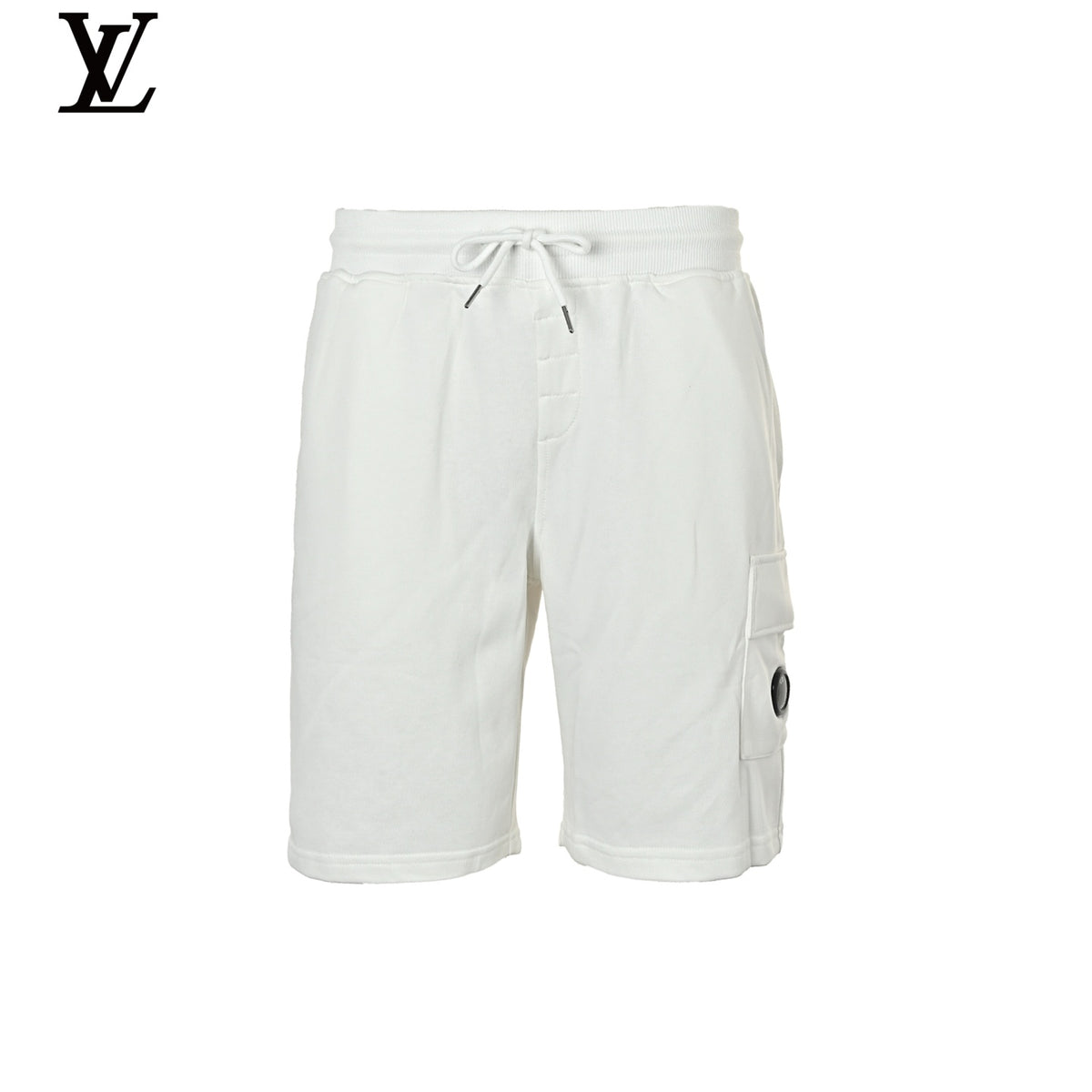 C.P. Company Men's White Jersey Cargo Shorts
