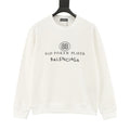 Balenciaga Women's Men's White Bad Poker Player Crewneck Sweatshirt