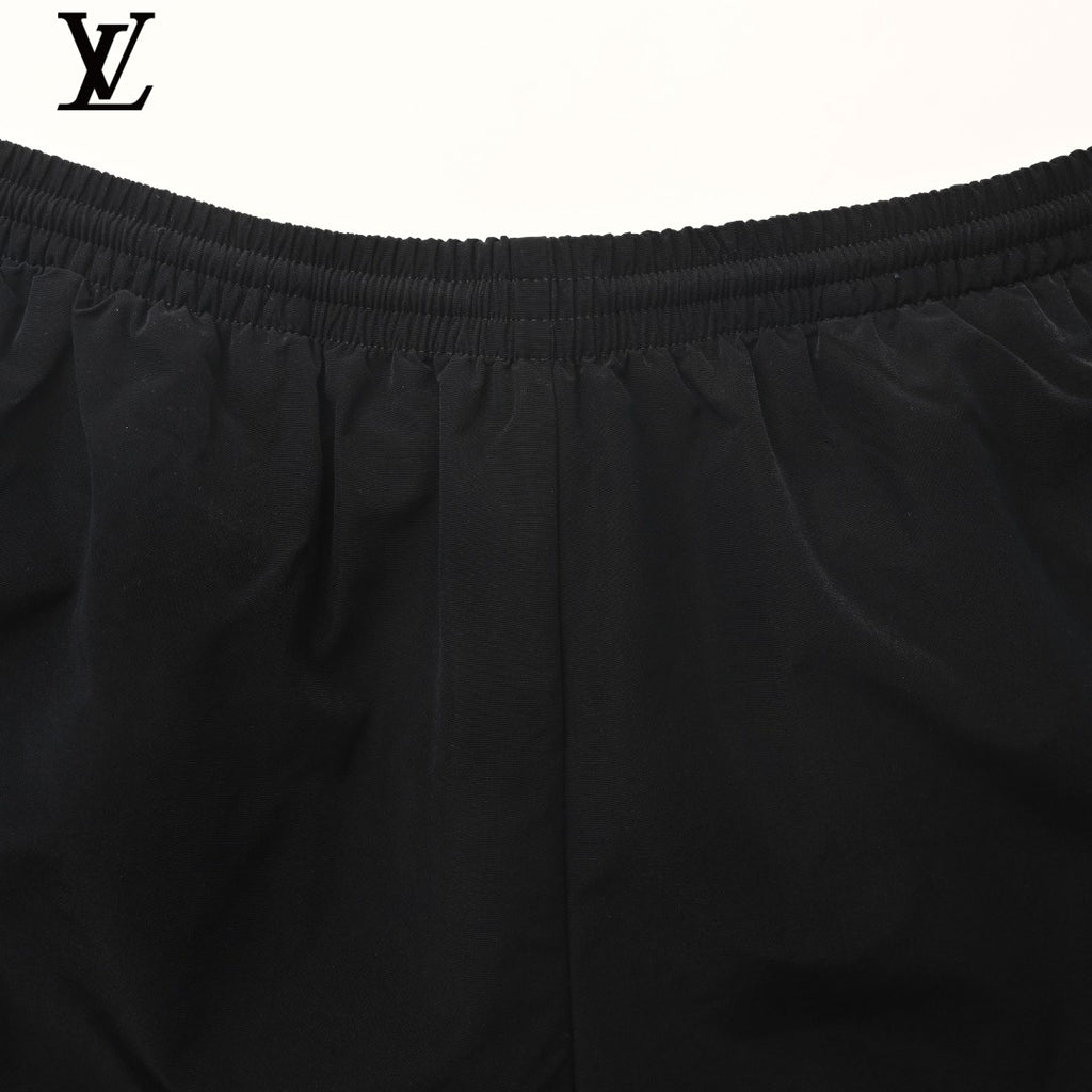 Acne Studios Black and White Color-Block Drawstring Shorts