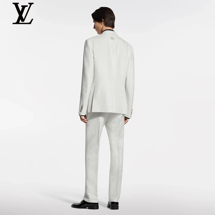 Louis Vuitton White Monogram Slim Trousers