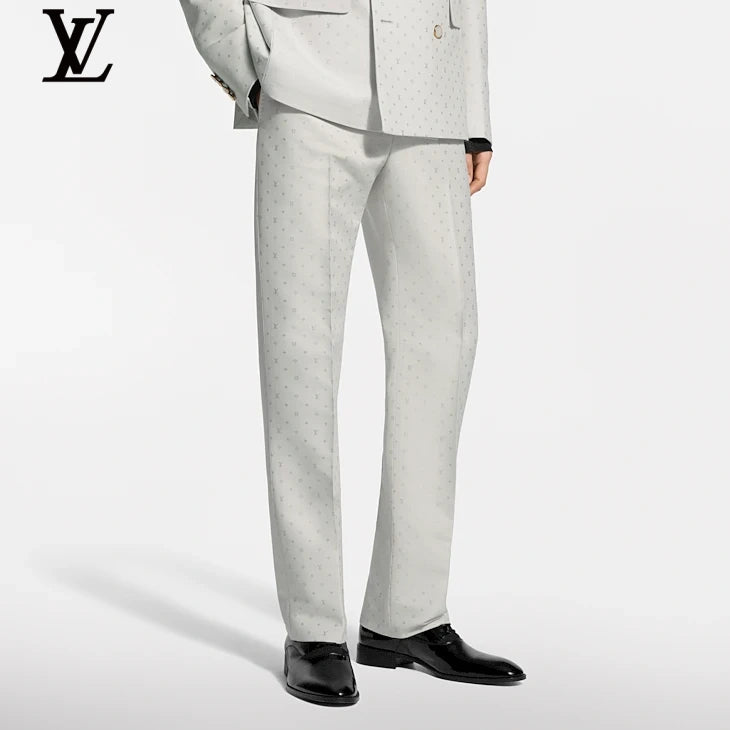 Louis Vuitton White Monogram Slim Trousers