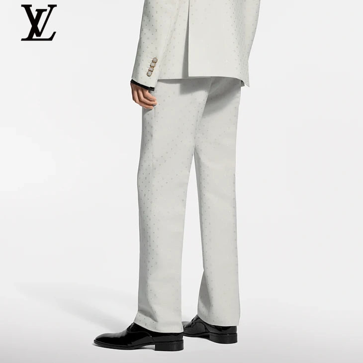 Louis Vuitton White Monogram Slim Trousers