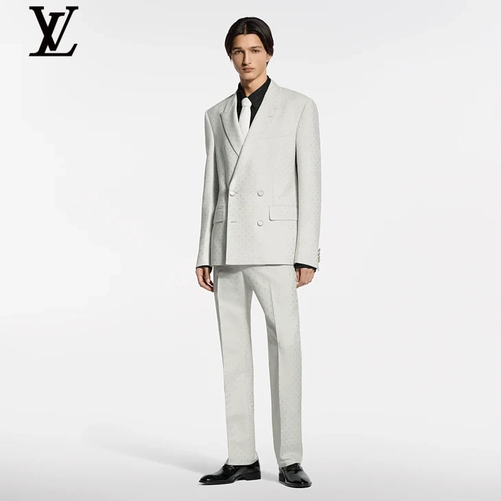 Louis Vuitton White Monogram Slim Trousers