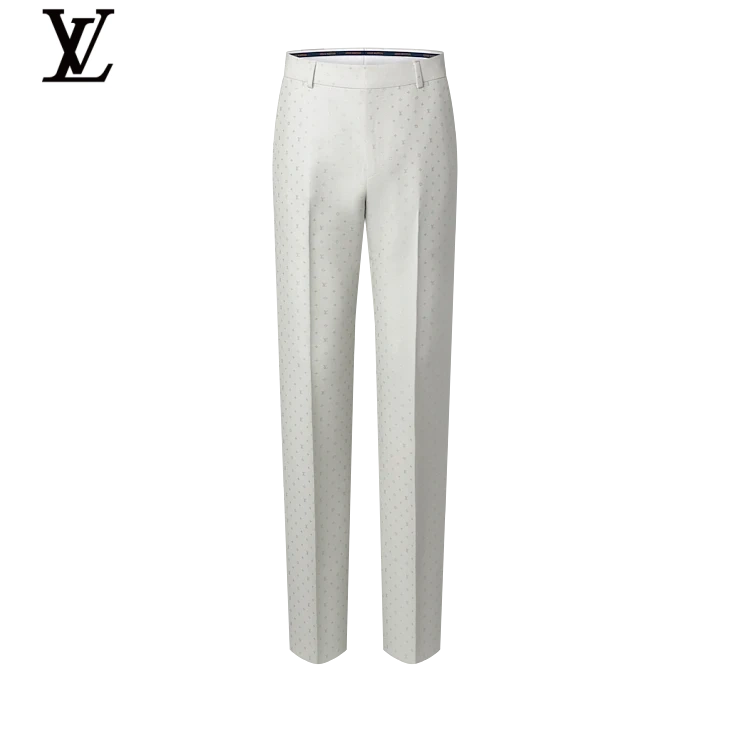 Louis Vuitton White Monogram Slim Trousers