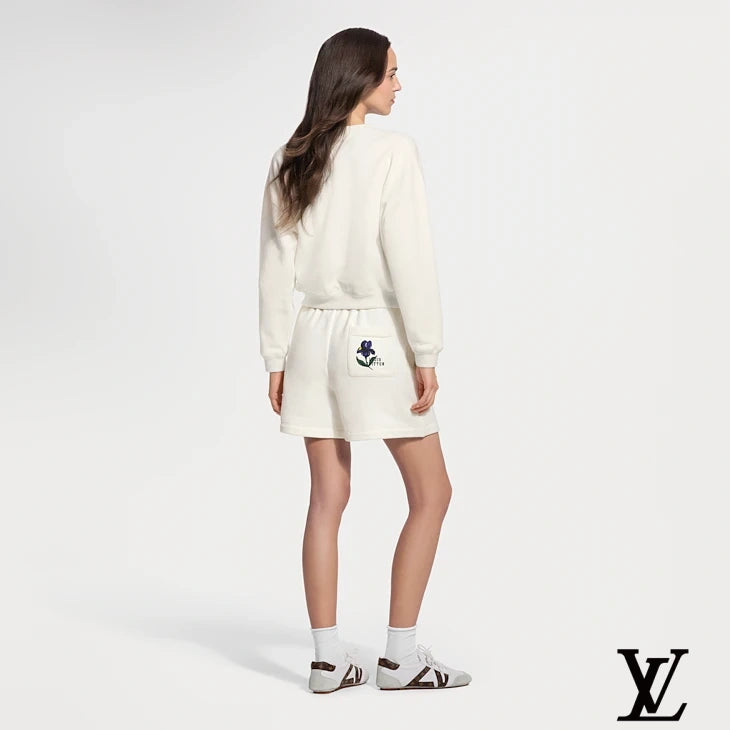 Louis Vuitton White Terry Cuffed Shorts