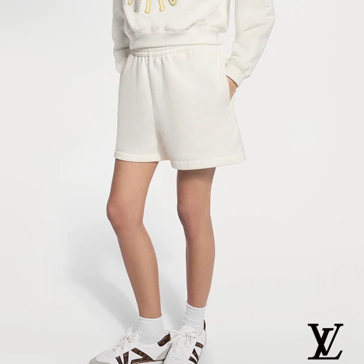 Louis Vuitton White Terry Cuffed Shorts