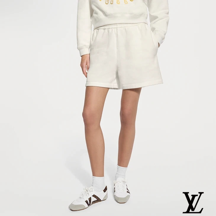 Louis Vuitton White Terry Cuffed Shorts