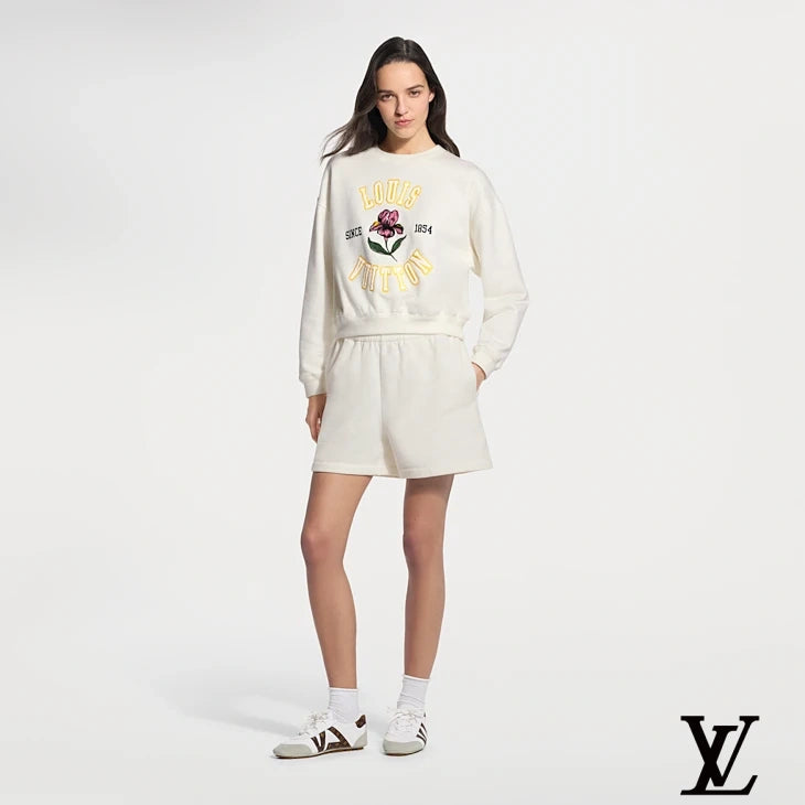 Louis Vuitton White Terry Cuffed Shorts