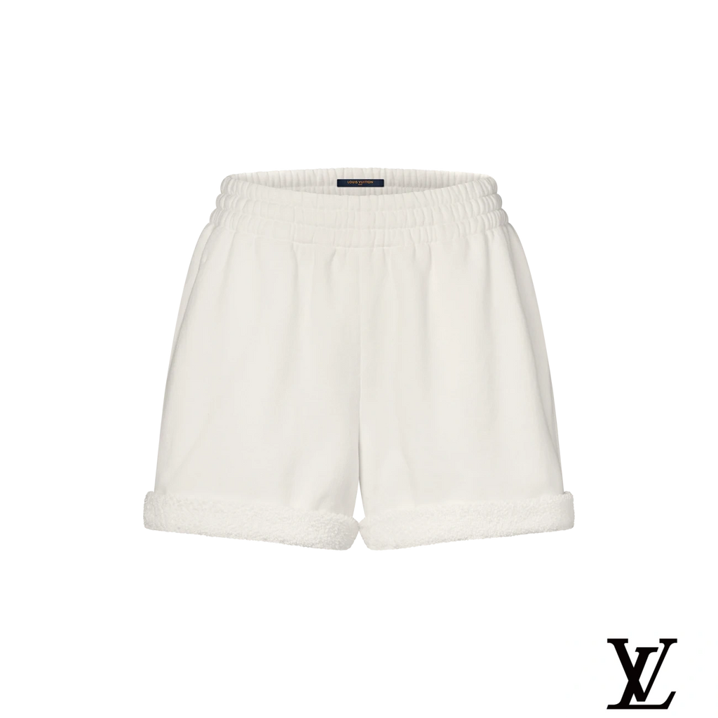 Louis Vuitton White Terry Cuffed Shorts