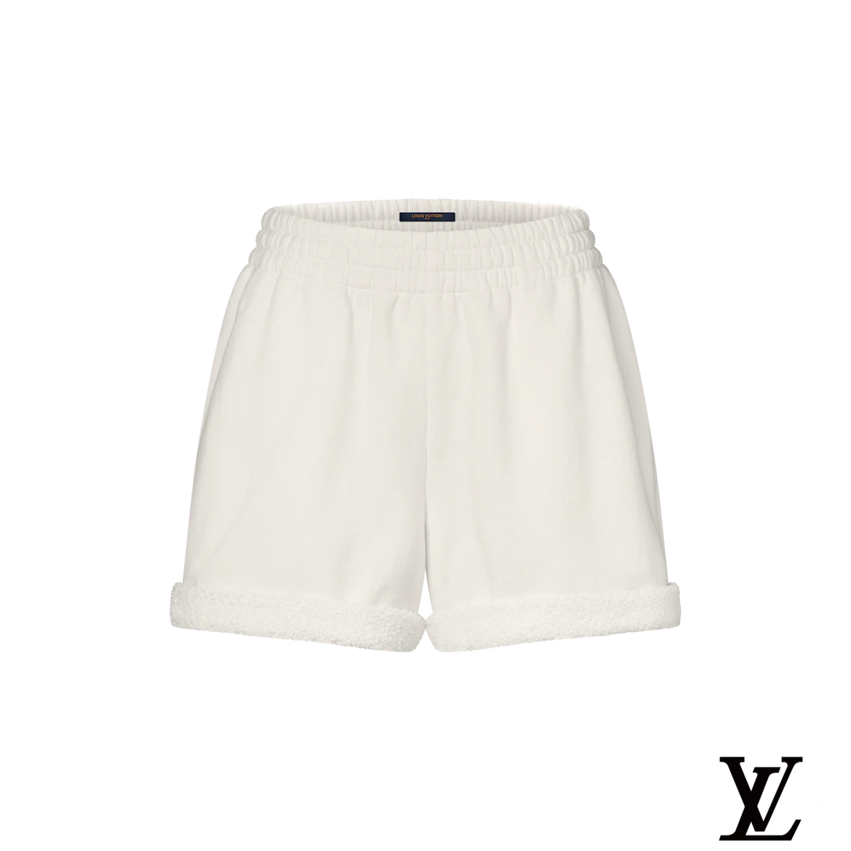 Louis Vuitton White Terry Cuffed Shorts