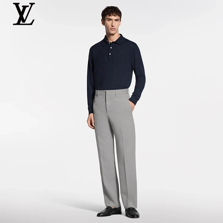 Louis Vuitton Light Grey Straight-Fit Trousers