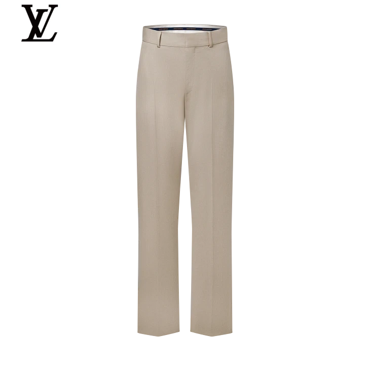Louis Vuitton Beige Straight-Fit Linen Trousers