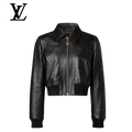 Mahina Accent Leather Bomber Jacket