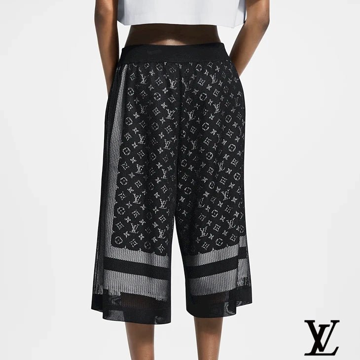Louis Vuitton Black Monogram Mesh Culottes