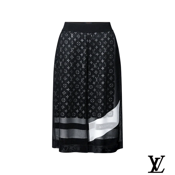 Louis Vuitton Black Monogram Mesh Culottes