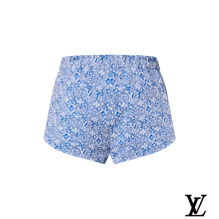 Louis Vuitton Blue Monogram Floral Swim Shorts