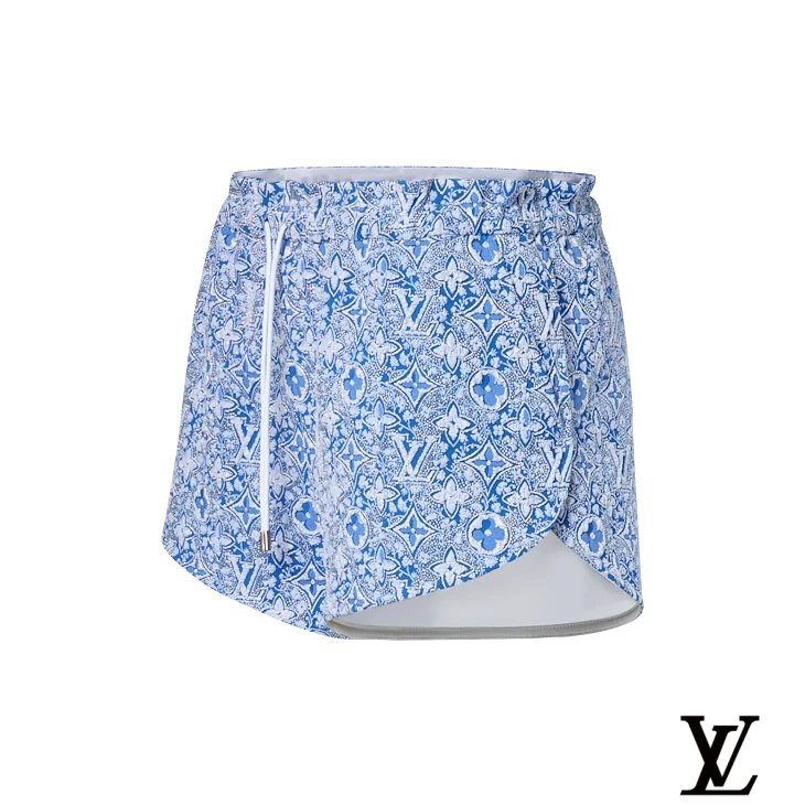 Louis Vuitton Blue Monogram Floral Swim Shorts