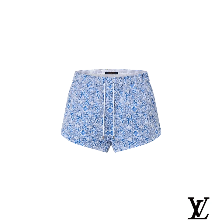 Louis Vuitton Blue Monogram Floral Swim Shorts