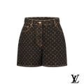 Louis Vuitton Black Monogram Denim Shorts