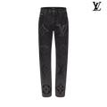 Louis Vuitton Black Giant Monogram Print Denim Pants