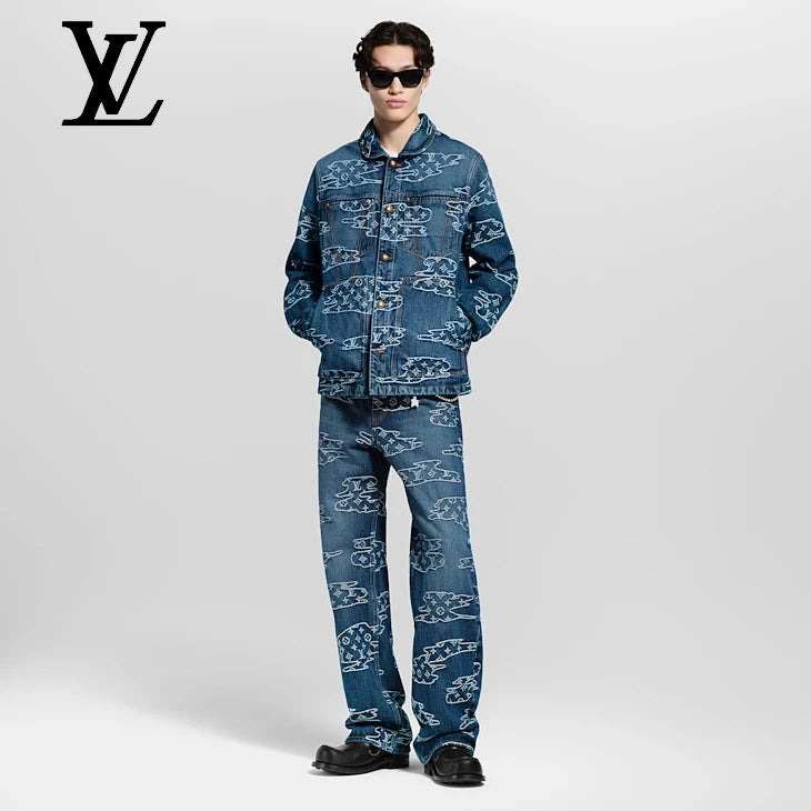 Monogram Denim Skate Pants