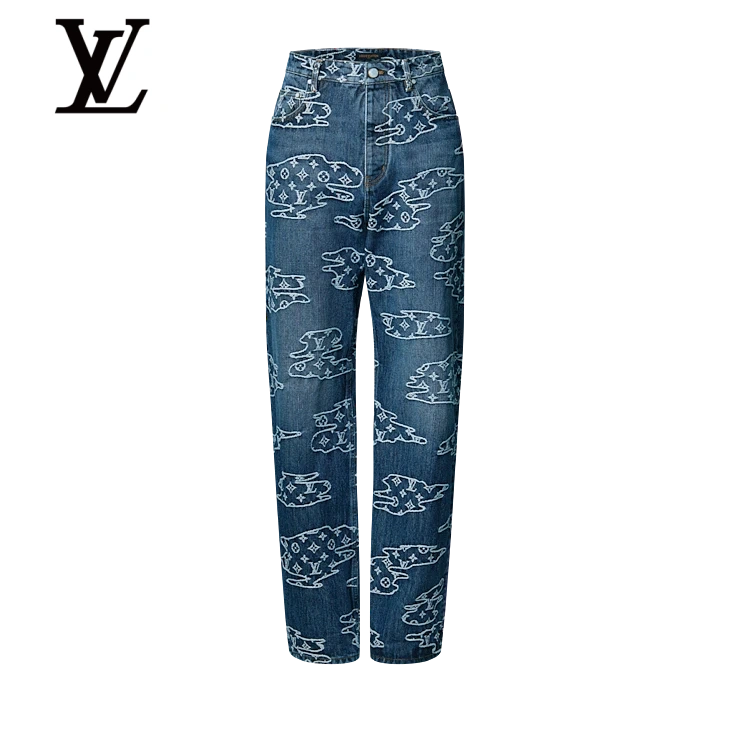 Monogram Denim Skate Pants