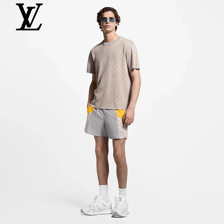 Louis Vuitton Grey Yellow Monogram Jacquard T-Shirt
