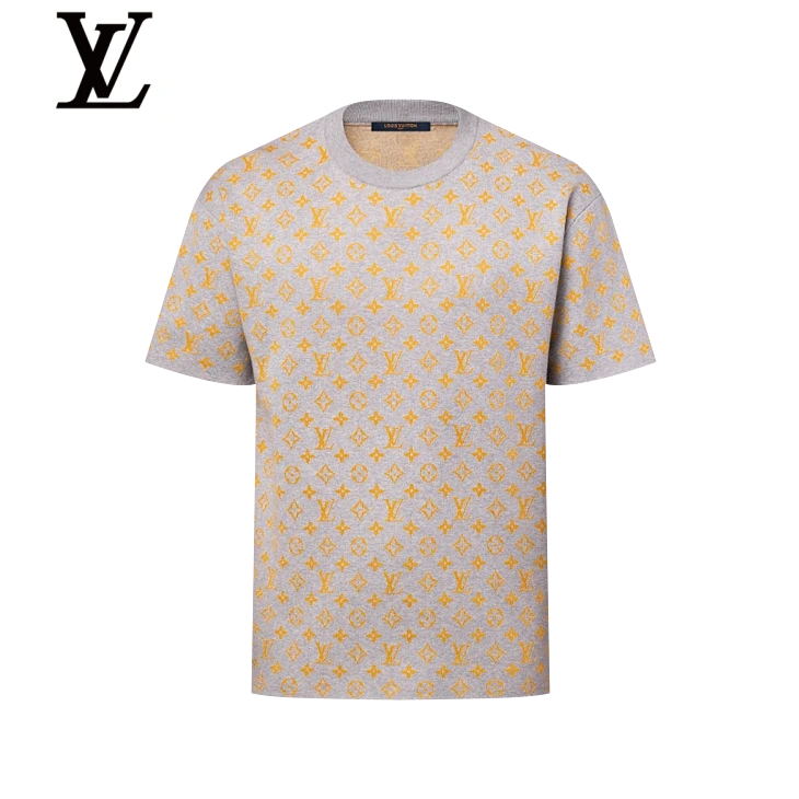Louis Vuitton Grey Yellow Monogram Jacquard T-Shirt