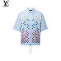 Louis Vuitton Multicolour Monogram Embroidery Drawstring Short-Sleeve Shirt