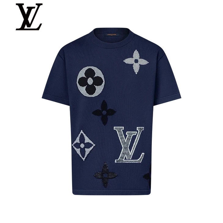 Louis Vuitton Navy Multi Monogram Knit T-Shirt