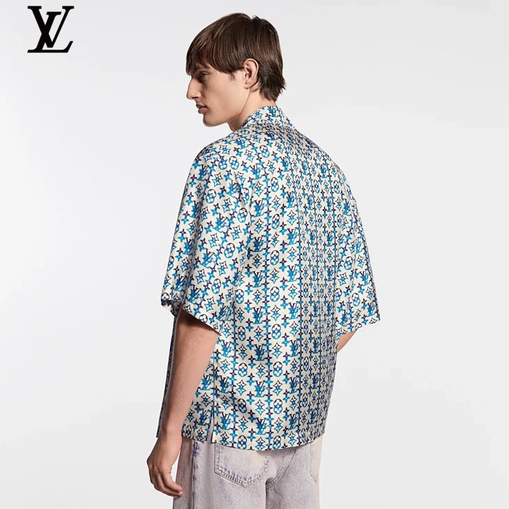 Louis Vuitton LVM Printed Stripe Short-Sleeve Shirt