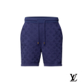 Louis Vuitton Blue Monogram Terry Drawstring Shorts