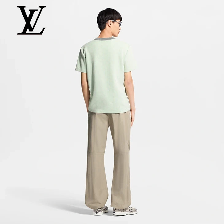 Hidden Monogram Short-Sleeved Jacquard Crewneck