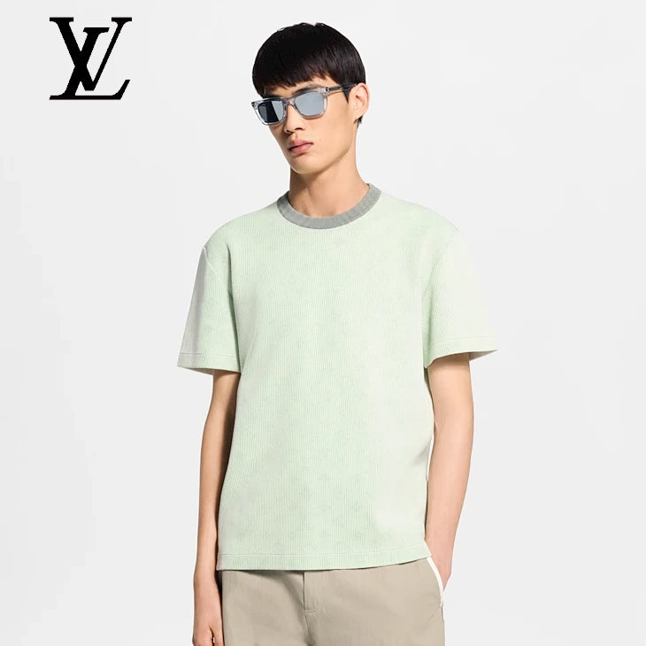 Hidden Monogram Short-Sleeved Jacquard Crewneck