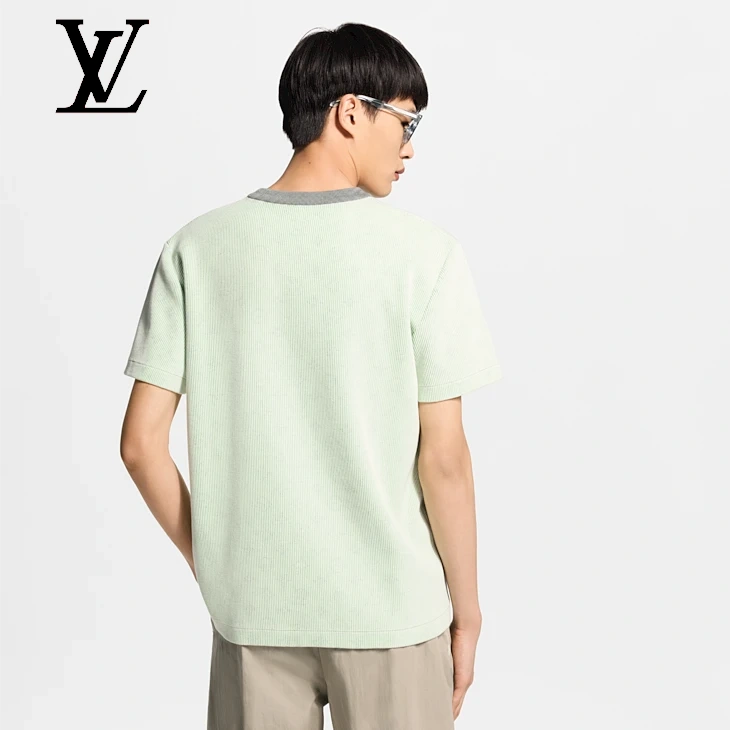 Hidden Monogram Short-Sleeved Jacquard Crewneck