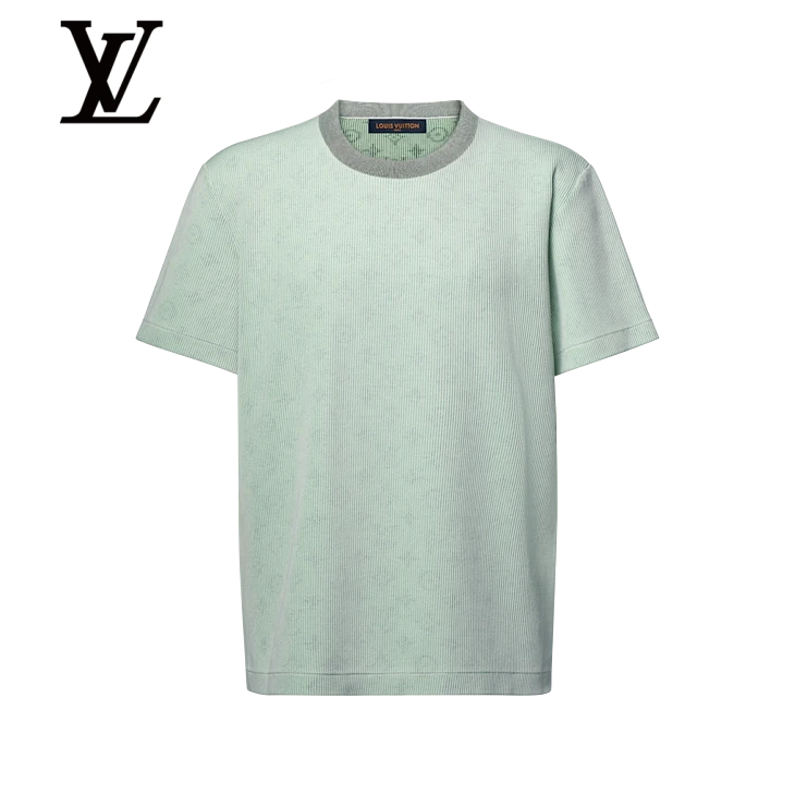 Hidden Monogram Short-Sleeved Jacquard Crewneck