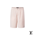 Louis Vuitton Pink Striped Cotton Lounge Shorts