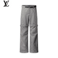 Louis Vuitton Grey Check Convertible Cargo Pants