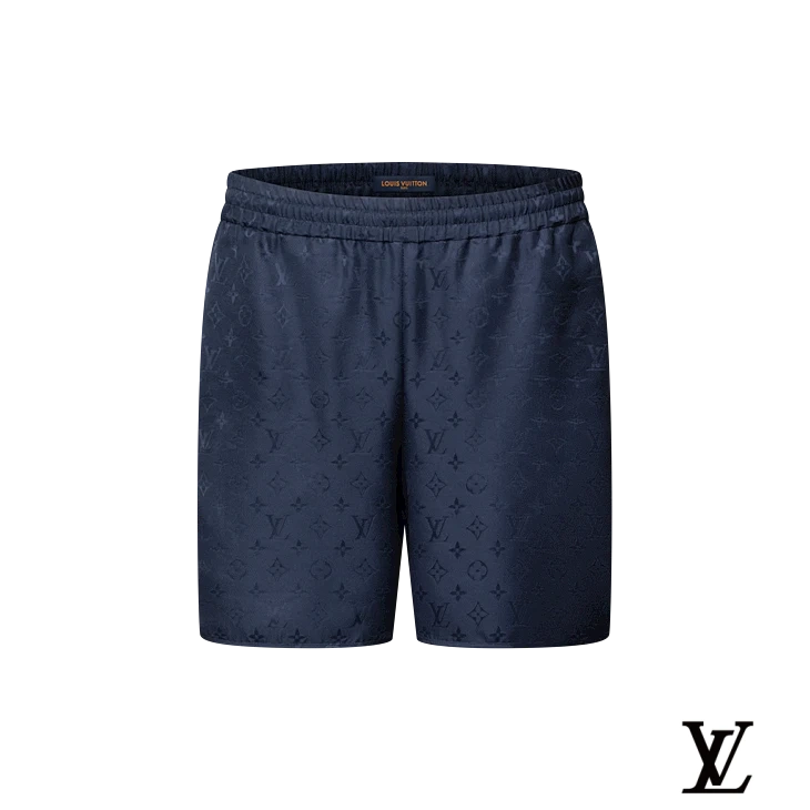 Louis Vuitton Navy Monogram Jacquard Drawstring Shorts