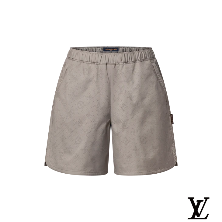 Louis Vuitton Grey Monogram Perforated Shorts