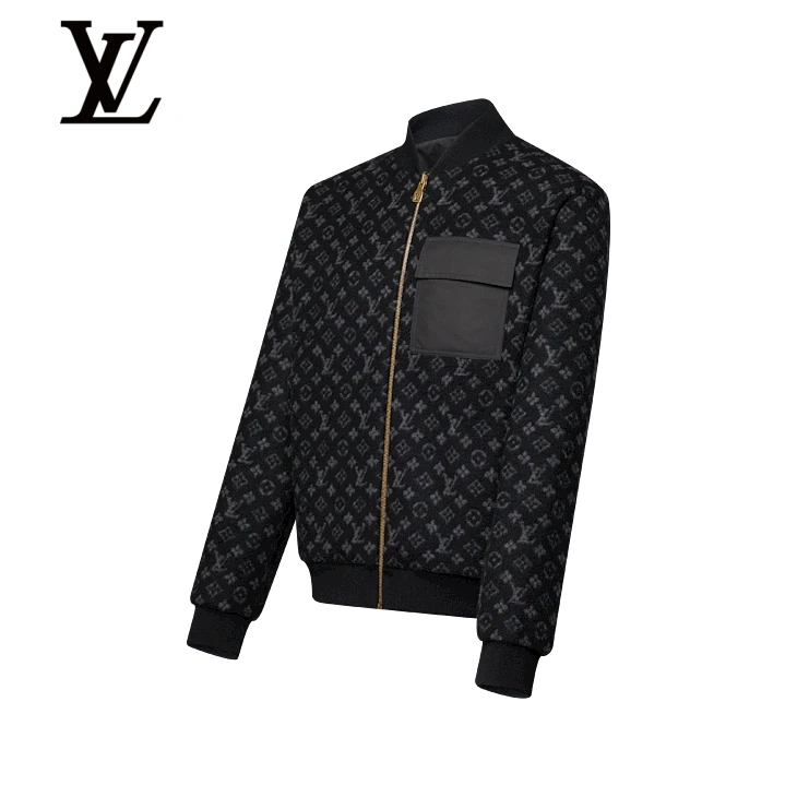 Reversible Monogram Fleece Bomber Jacket