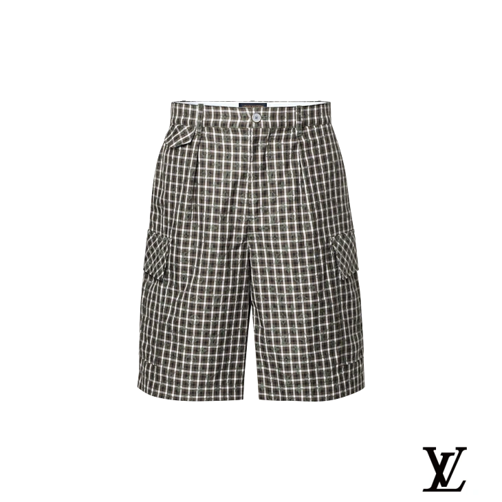 Louis Vuitton Brown Check Cargo Shorts
