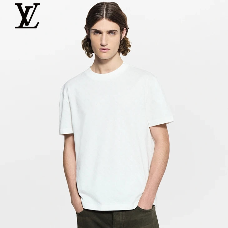 Louis Vuitton White Allover Monogram Jacquard T-Shirt