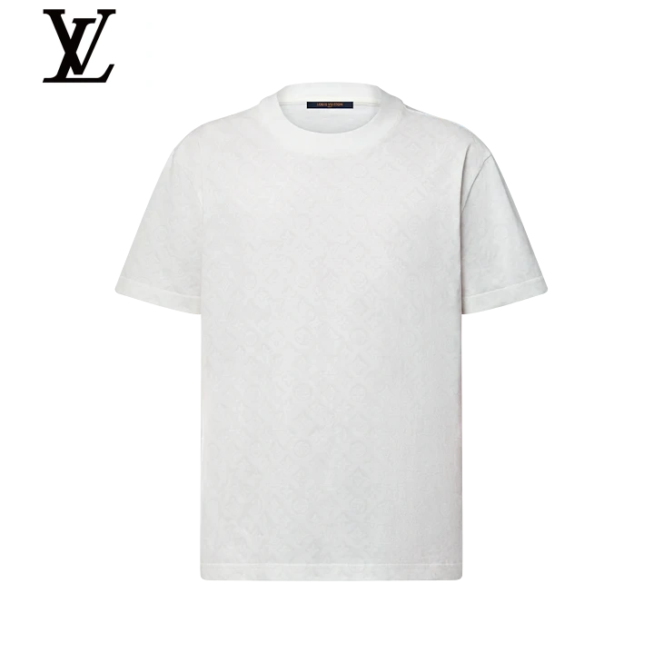Louis Vuitton White Allover Monogram Jacquard T-Shirt