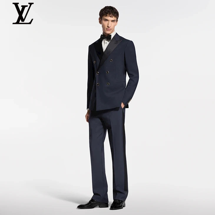 Louis Vuitton Navy Straight-Fit Trousers