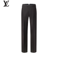 Louis Vuitton Black Wide-Leg Wool Trousers