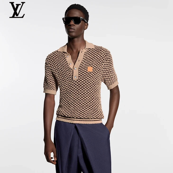 Louis Vuitton Houndstooth Knit Polo